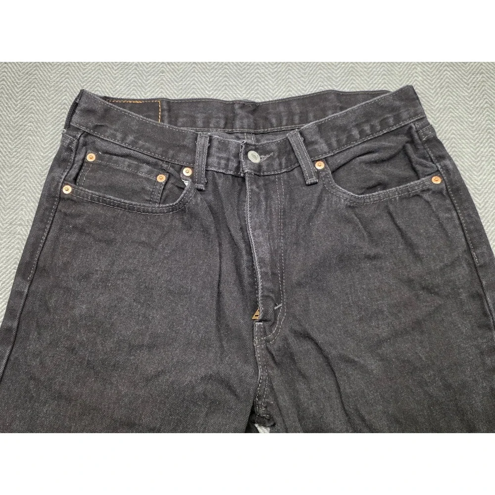 Levis 550 Relaxed‎ Fit Black Jeans Mens 34x32 Tapered Leg Denim 00550-0260